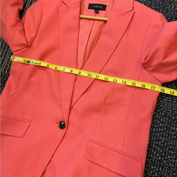NWOT Talbots size 6 Coral Blazer jacket Wool Blend Stretch - Picture 10 of 12